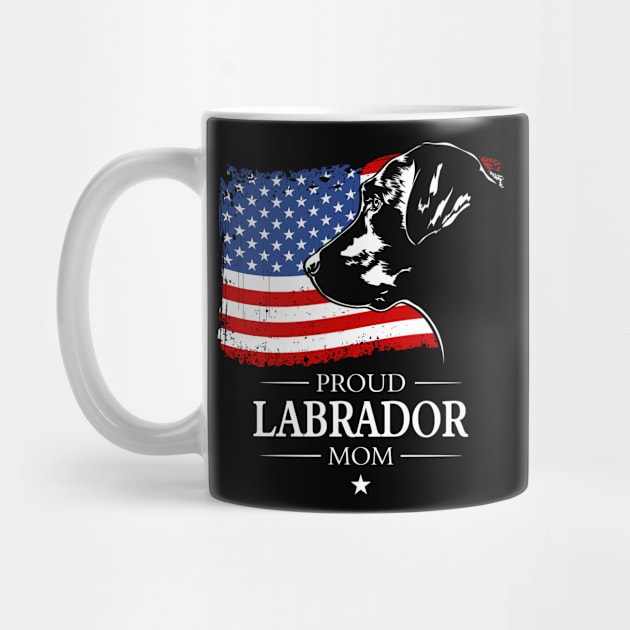 Proud patriotic Labrador Mom American Flag dog by wilsigns